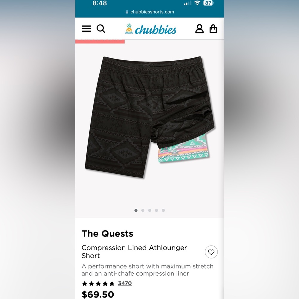 Chubbies “The Quest” Compression Lined Athlounger… - image 2